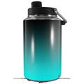 Skin Decal Wrap for Yeti 1 Gallon Jug Smooth Fades Neon Teal Black - JUG NOT INCLUDED by WraptorSkinz