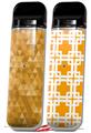Skin Decal Wrap 2 Pack for Smok Novo v1 Triangle Mosaic Orange VAPE NOT INCLUDED