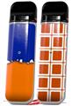 Skin Decal Wrap 2 Pack for Smok Novo v1 Ripped Colors Blue Orange VAPE NOT INCLUDED