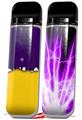 Skin Decal Wrap 2 Pack for Smok Novo v1 Ripped Colors Purple Yellow VAPE NOT INCLUDED