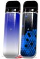Skin Decal Wrap 2 Pack for Smok Novo v1 Smooth Fades White Blue VAPE NOT INCLUDED