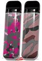 Skin Decal Wrap 2 Pack for Smok Novo v1 WraptorCamo Old School Camouflage Camo Fuschia Hot Pink VAPE NOT INCLUDED