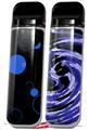 Skin Decal Wrap 2 Pack for Smok Novo v1 Lots of Dots Blue on Black VAPE NOT INCLUDED