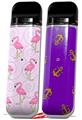 Skin Decal Wrap 2 Pack for Smok Novo v1 Flamingos on Pink VAPE NOT INCLUDED
