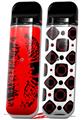 Skin Decal Wrap 2 Pack for Smok Novo v1 Big Kiss Black on Red VAPE NOT INCLUDED