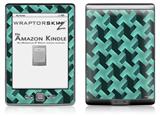 Retro Houndstooth Seafoam Green - Decal Style Skin (fits 4th Gen Kindle with 6inch display and no keyboard)