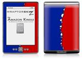 Ripped Colors Blue Red - Decal Style Skin (fits 4th Gen Kindle with 6inch display and no keyboard)