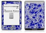 Scattered Skulls Royal Blue - Decal Style Skin (fits 4th Gen Kindle with 6inch display and no keyboard)