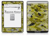 HEX Mesh Camo 01 Yellow - Decal Style Skin (fits 4th Gen Kindle with 6inch display and no keyboard)